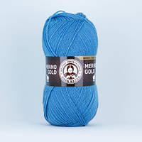 Madame Tricote Paris MERINO GOLD (Мерино Голд) № 015 синий (Шерстяная пряжа с акрилом, нитки для вязания)