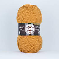 Madame Tricote Paris MERINO GOLD (Мерино Голд) № 115 горчица (Шерстяная пряжа с акрилом, нитки для вязания)