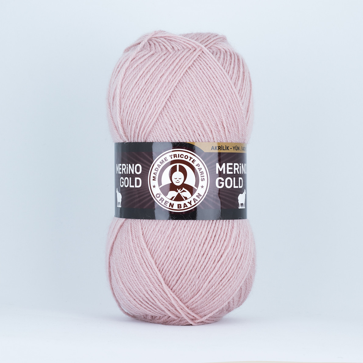 Madame Tricote Paris MERINO GOLD (Мерино Голд) № 124 Пудра (Шерстяная ...