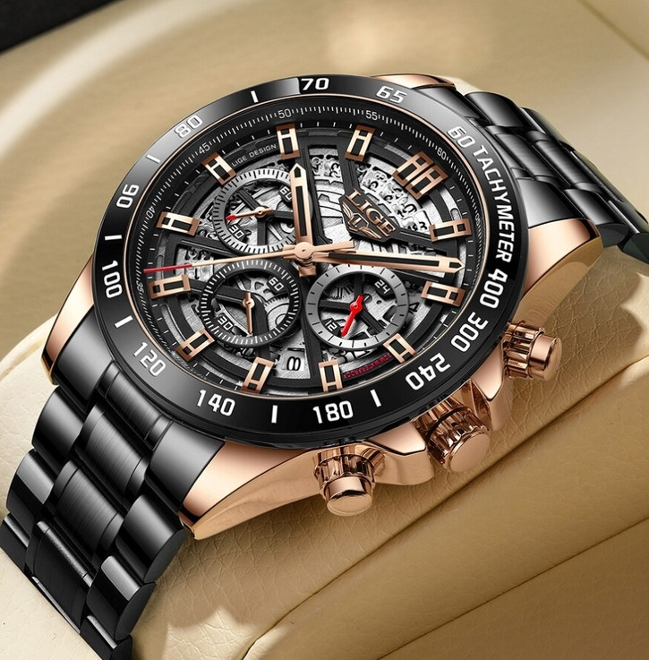 Мужские наручные часы кварцевые Lige Mentor