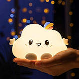 Дитячий акумуляторний LED нічник Малятко хмаринка, білий, фото 6