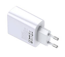 Зарядний пристрій (зарядка) для телефону Baseus Speed Type-C+USB PPS Білий (CCFS-C02), фото 4