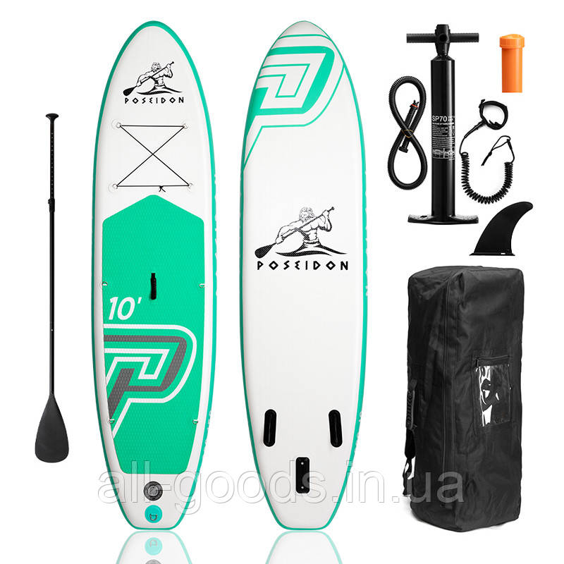 Надувная доска SUP-board (сап борд) POSEIDON SP-300-15S (начального уровня 300*76*15см) - Drop-stitch. - фото 1 - id-p1398689951