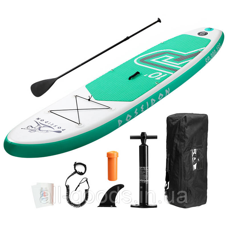 Надувная доска SUP-board (сап борд) POSEIDON SP-300-15S (начального уровня 300*76*15см) - Drop-stitch. - фото 3 - id-p1398689951