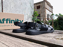 Чоловічі шкіряні сандалі босоніжки Affinity на липучці, фото 5