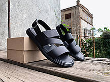 Чоловічі шкіряні сандалі босоніжки Affinity на липучці, фото 4