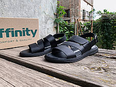 Чоловічі шкіряні сандалі босоніжки Affinity на липучці, фото 3