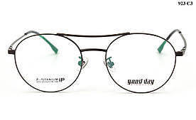Круглі комп'ютерні окуляри в круглій титановій оправі чоловічі (лінзи - Корея)