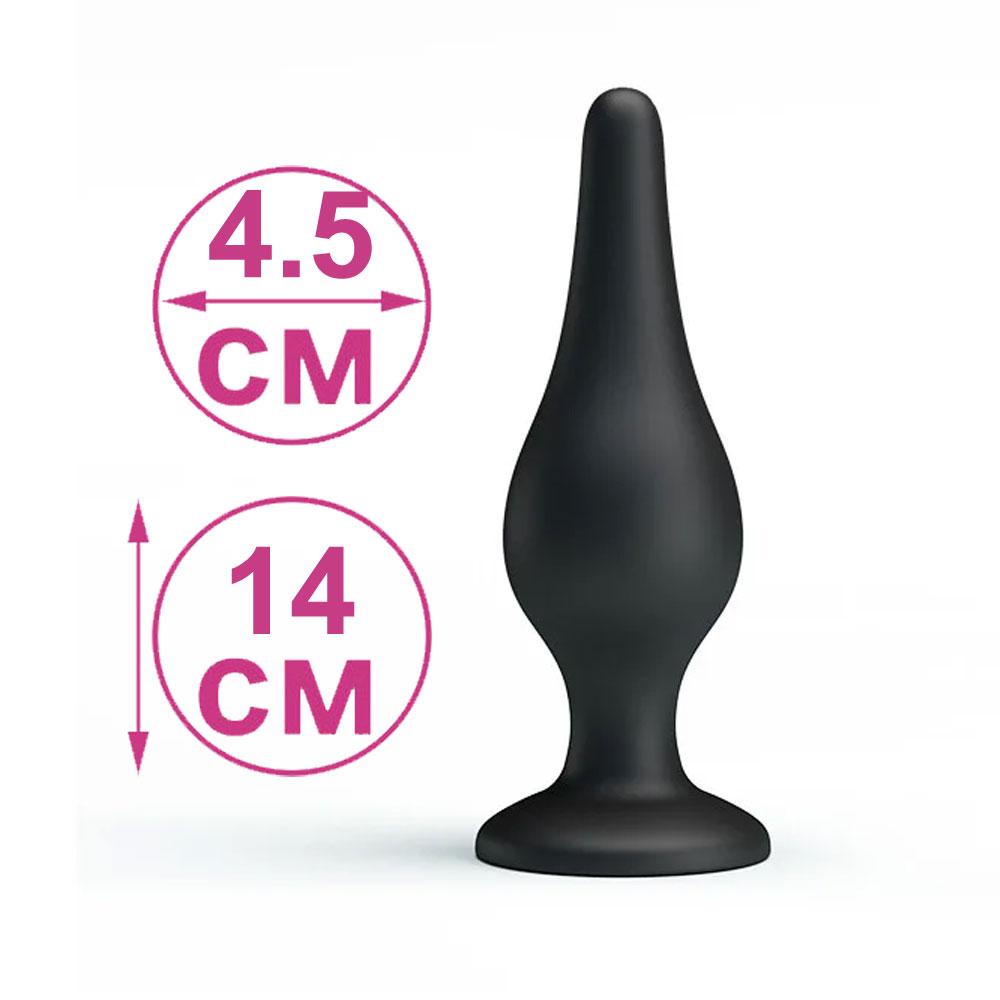 Анальна пробка силікон 4,5 см з присоском Prostate Plug