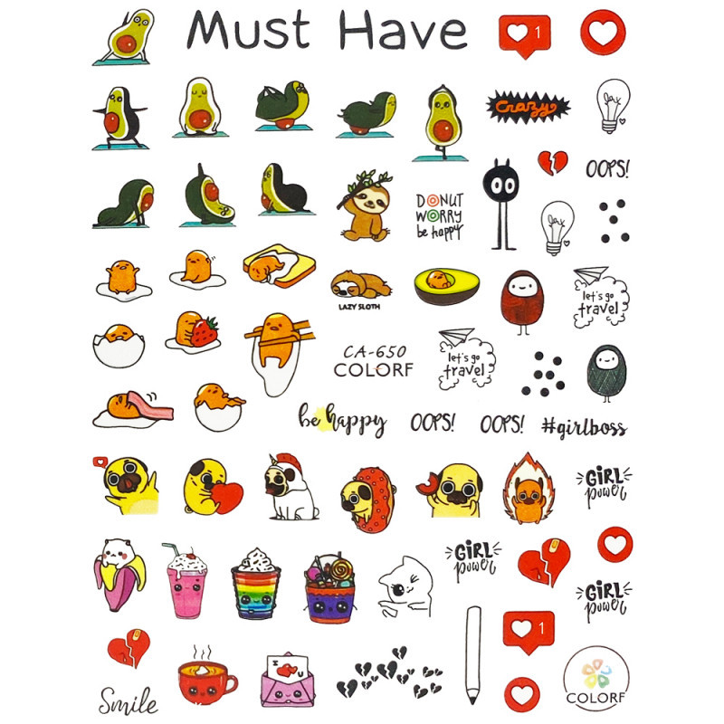 Стикери для нігтів CA-650, фото 1