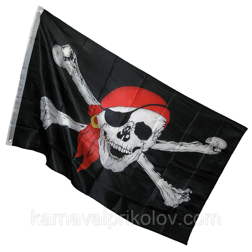 Пиратский Флаг 150х90см - фото 1 - id-p129013423