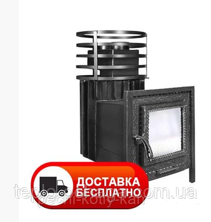 Кам'янка велика з круглої сіткою, без виносу топки, фото 1