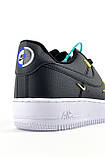 Жіночі кросівки Nike Air Force 1 LX "07" Black, чорні шкіряні кросівки найк аір форс 1 лов аїр, фото 4