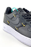 Жіночі кросівки Nike Air Force 1 LX "07" Black, чорні шкіряні кросівки найк аір форс 1 лов аїр, фото 3