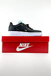 Жіночі кросівки Nike Air Force 1 LX "07" Black, чорні шкіряні кросівки найк аір форс 1 лов аїр, фото 2