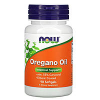 Масло орегано Now Foods Oregano Oil для поддержки здоровья кишечника 90 капсул