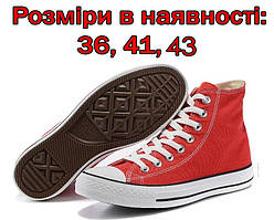 Кеди червоні високі Converse All Star Chuck Taylor Red  (36, 43)