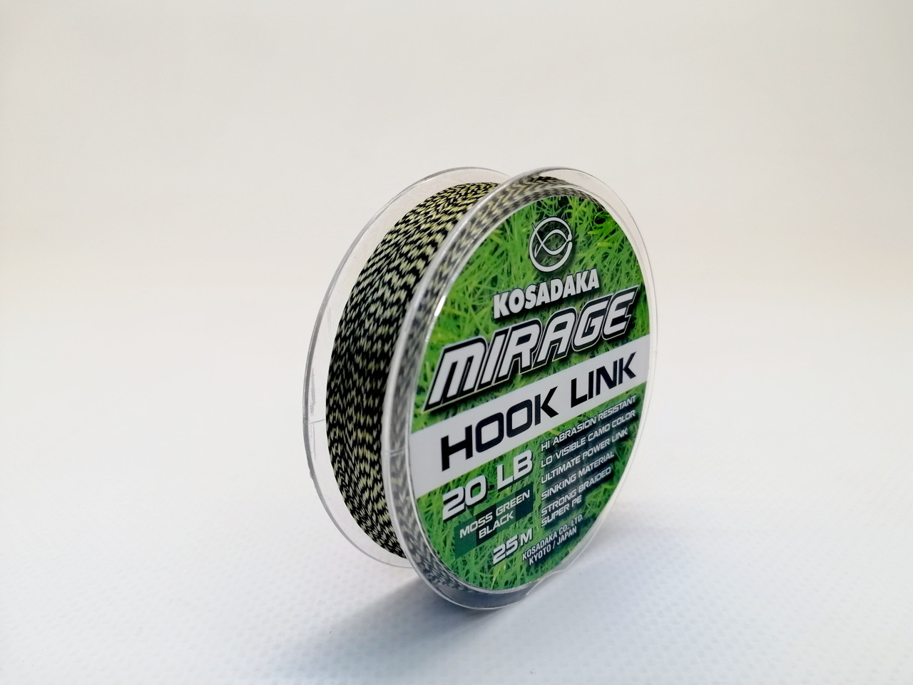 Повідковий матеріал Kosadaka Mirage Hook Link 20lb 25m зелений-чорний, фото 1
