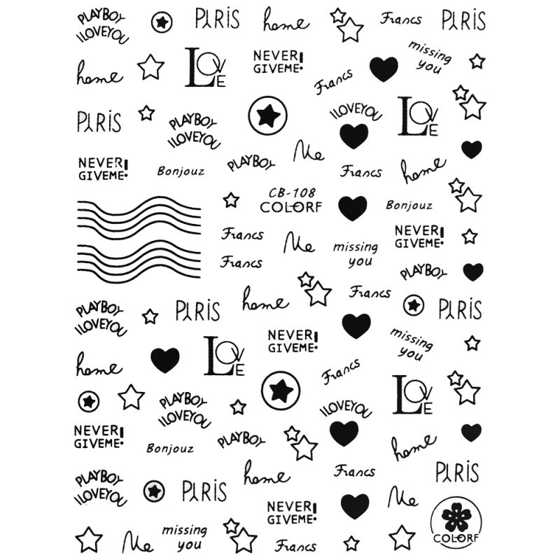 Стікери для нігтів CВ-108, фото 1