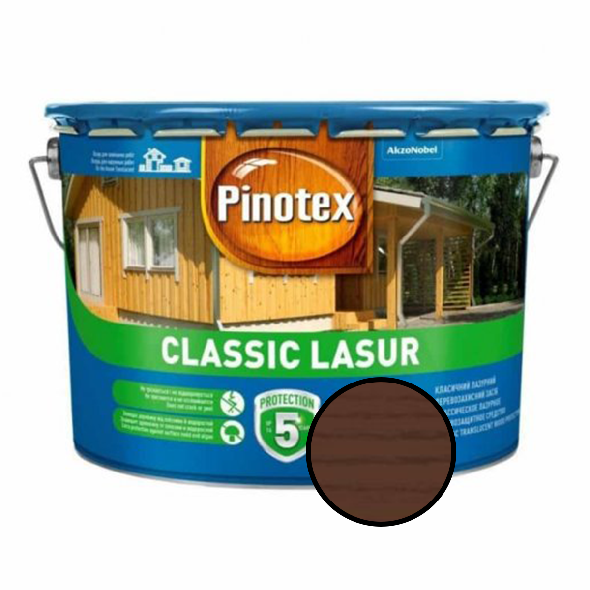 Средство для защиты дерева Pinotex Classic Lasur Тиковое дерево 10л - фото 1 - id-p975121830