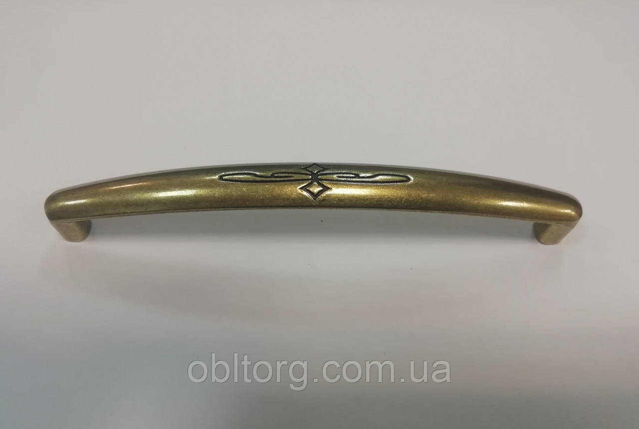 Ручка меблева скоба GIFF 8/167/128 антична бронза, фото 1