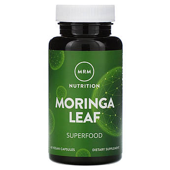 Листя моринги MRM Nutrition Moringa Leaf для підтримки здоров'я та імунітету 60 веганських капсул