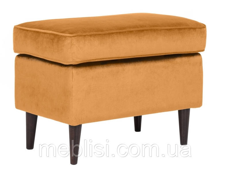 Жовтий пуф банкетка RON VELVET CURRY 68 (Signal)