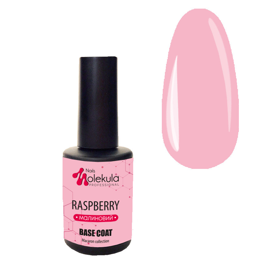 Основа камуфляжна для гель-лаку Molekula Base Color Raspberry 12 мл, фото 1