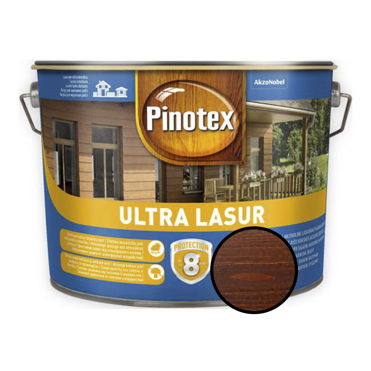 Деревозащитное средство Pinotex Ultra Lasur тиковое дерево 10л - фото 1 - id-p942132833