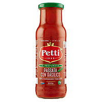 Томатное пюре с базиликом Petti Passata di pomodoro con basilico 100% pomidorowy Toscano 500г Италия