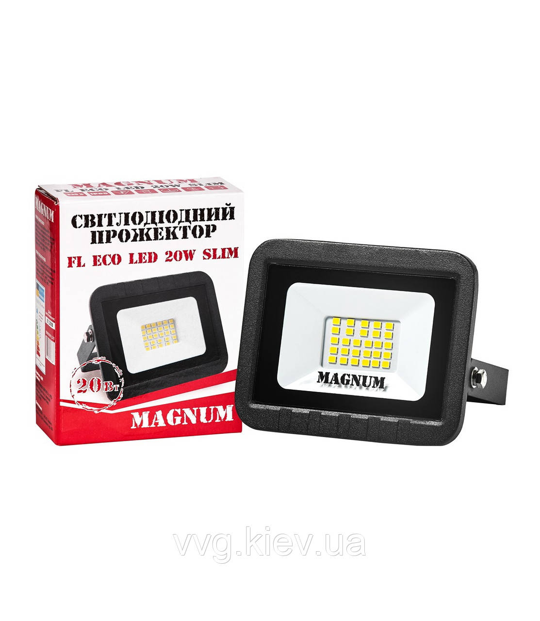 Світлодіодний прожектор FL ECO LED 20 Вт slim 6500 К IP65 MAGNUM (90011659)
