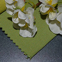 Ткань для уличной мебели рогожка Канария (Kanaria) горохового цвета