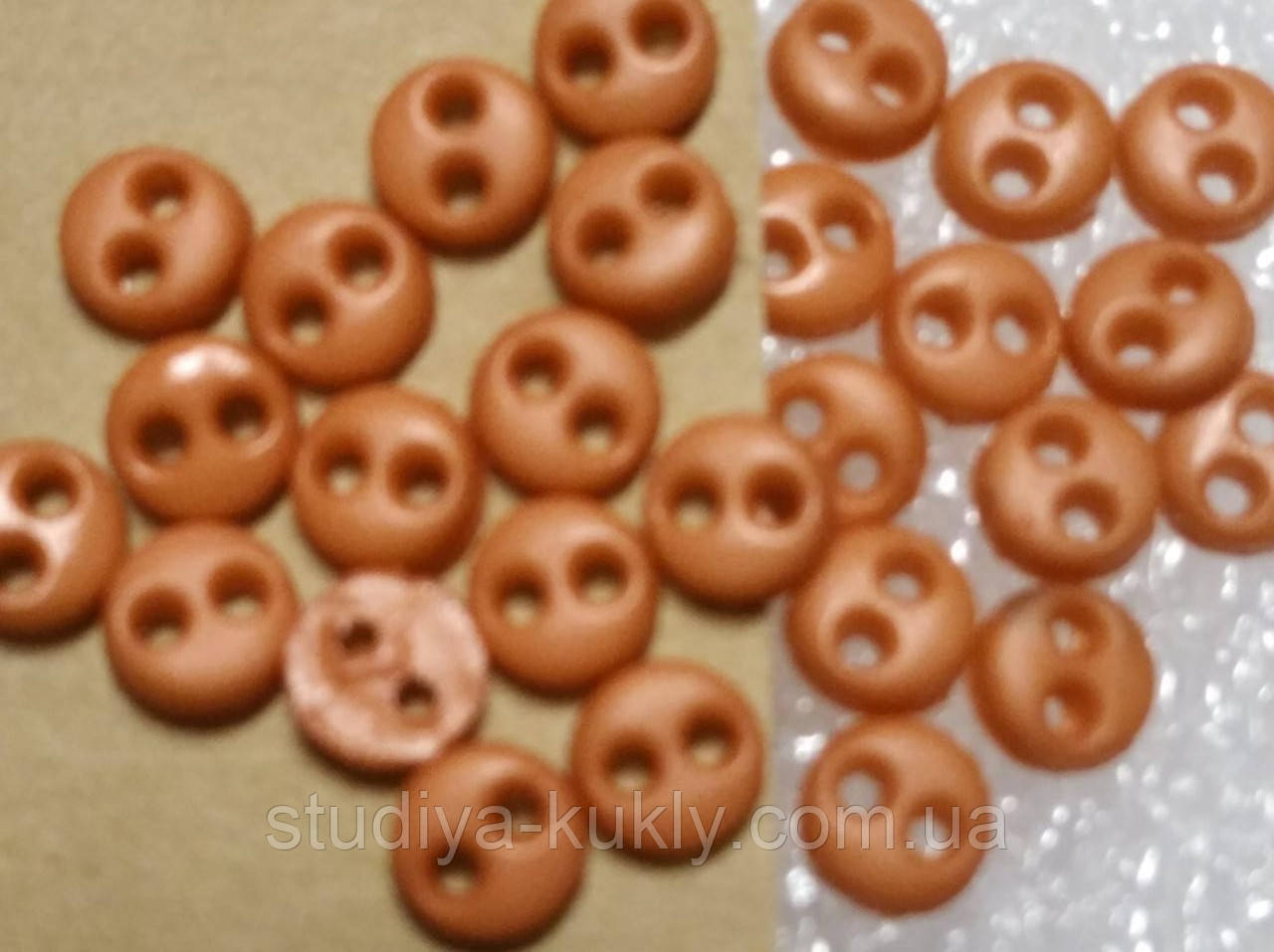 Гудзик для ляльок мікро, 4 мм, № 4.26 відтінок помаранчевого, фото 1