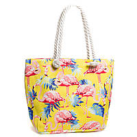 Женская пляжная сумка "Фламинго" Желтый 7645