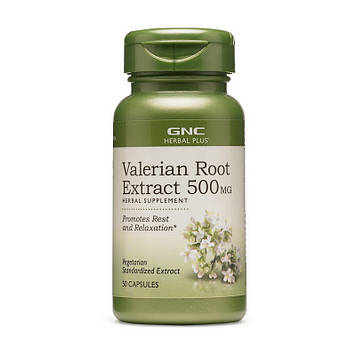 Екстракт кореня валеріани (валеріана лікарська) GNC Valerian Root Extract 500 mg (50 caps)