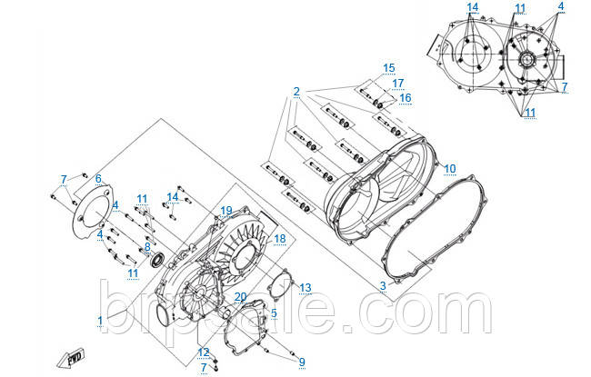 Прокладка кришки варіатора CFMoto Sealring CVT case