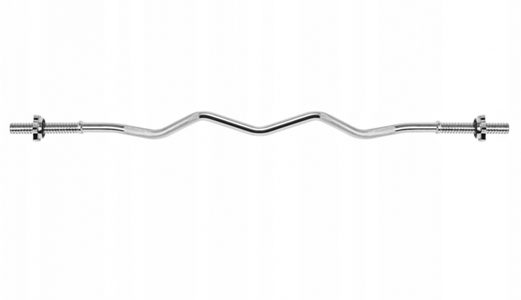 Гриф для штанги W-подібний металевий гриф хромований Newt довжина 1200 мм діаметр 25 мм вага 5,5 кг, фото 3