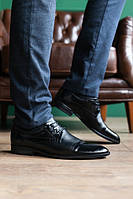 Туфли мужские черные из натуральной кожи