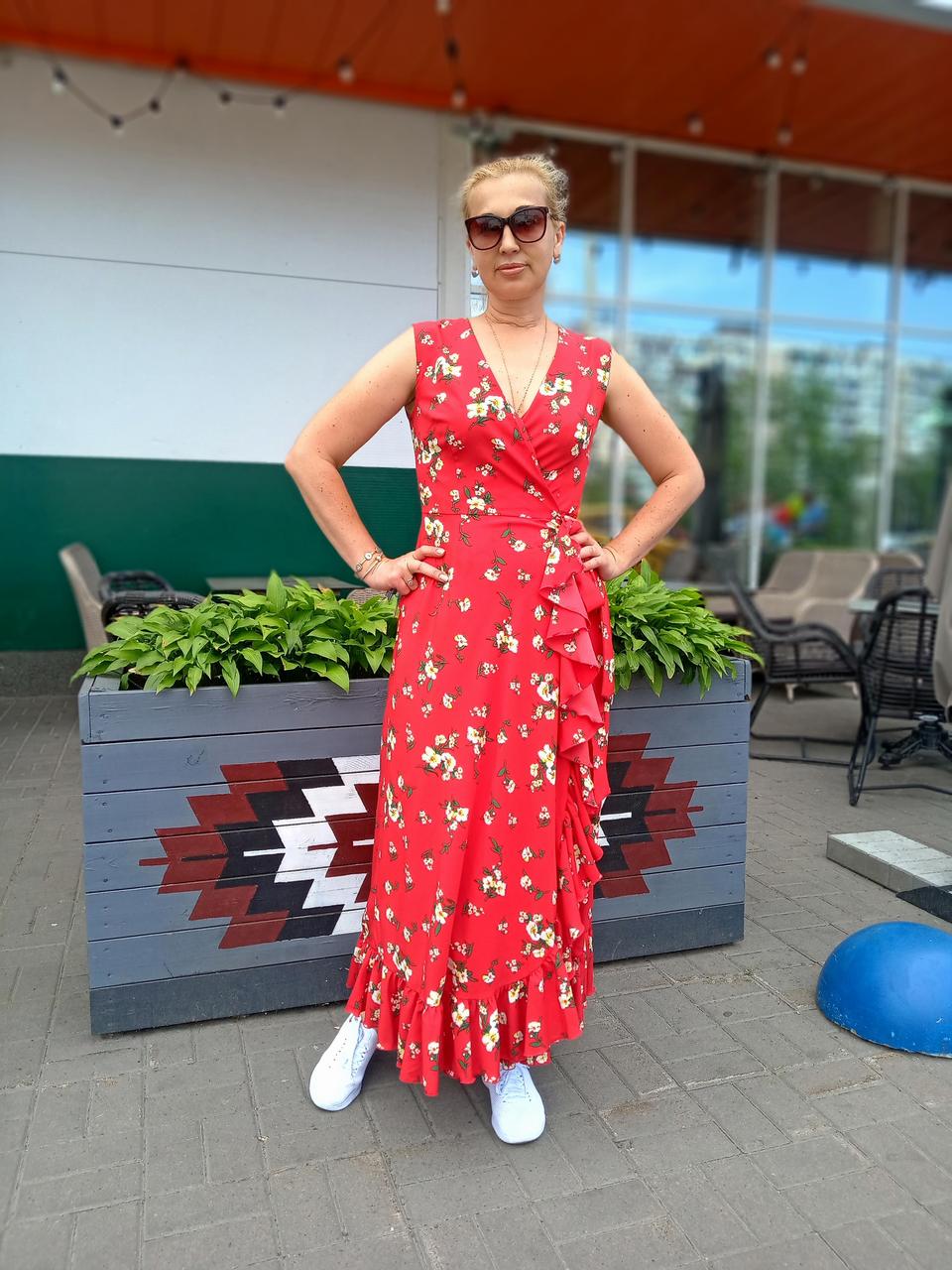 Плаття-максі на запах, фото 1