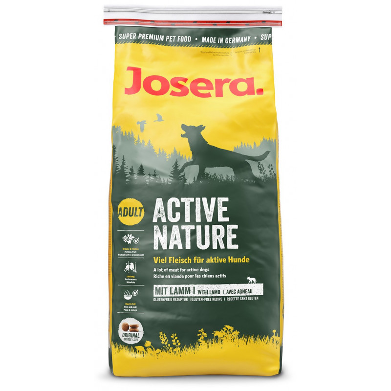 Josera Dog Active Nature Корм для дорослих активних собак з травами та фруктами 15 кг