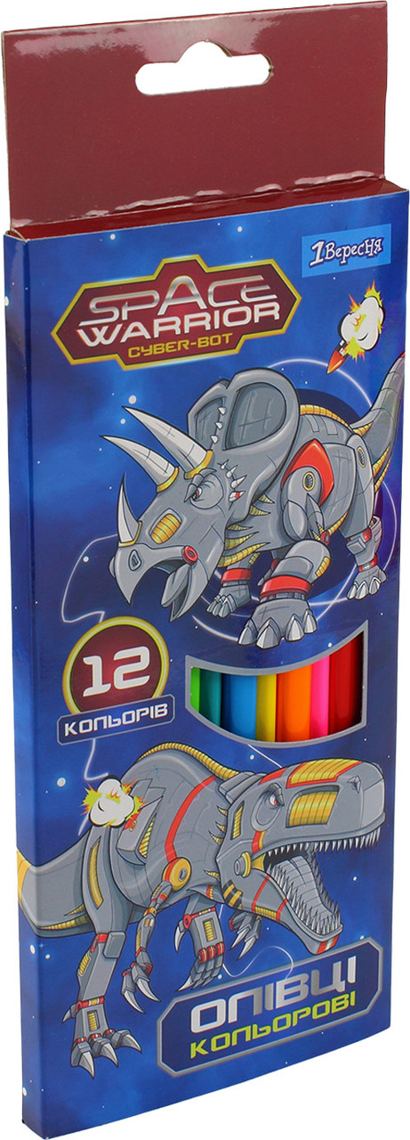 Олівці кольор. 12 кольор. "1В" №290446 Space Warrior(12)
