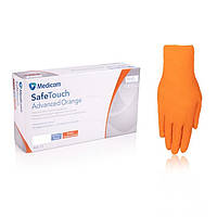 Перчатки нитриловые, 5г, оранжевые, без пудры нестерильные, SafeTouch Advanced Orange р.XL (уп. 50 пар)