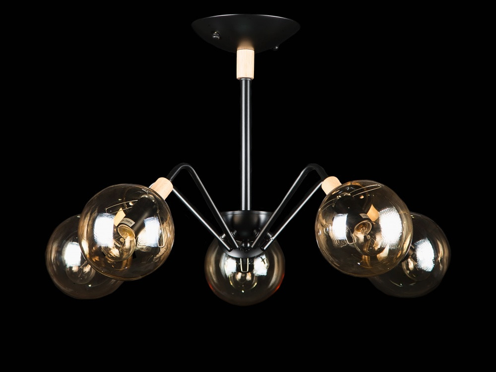Люстра стельова світильник зі скляним плафоном в стилі лофт plendid-Ray 30-3988-85