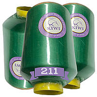 Нитки для оверлока KIWI 150D/1 поліестер, текстуровані для трикотажу 330г 20.000м Бірюзовий No211