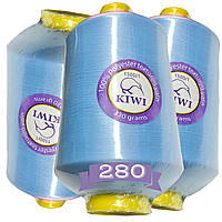 Нитки для оверлока KIWI 150D/1 поліестер, текстуровані для трикотажу 330г 20.000м Блакитний No280