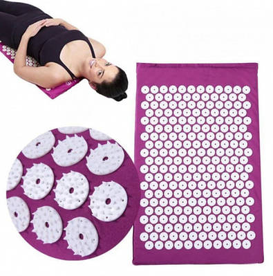 Килимок для акупунктурного масажу Acupressure Mat Фіолетовий 194145