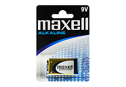 Лужна батарейка Maxell Alkaline 9V/6LR61 Крона 1шт/уп blister