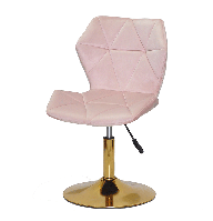 Стілець Torino GD-Base велюр рожевий 1021 на золотому млинці з регулюванням висоти сидіння