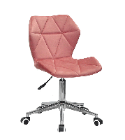 Стілець Torino Modern Office оксамит теракот 1018 на хромованій базі з коліщатками, фото 3