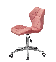 Стілець Torino Modern Office оксамит теракот 1018 на хромованій базі з коліщатками, фото 2